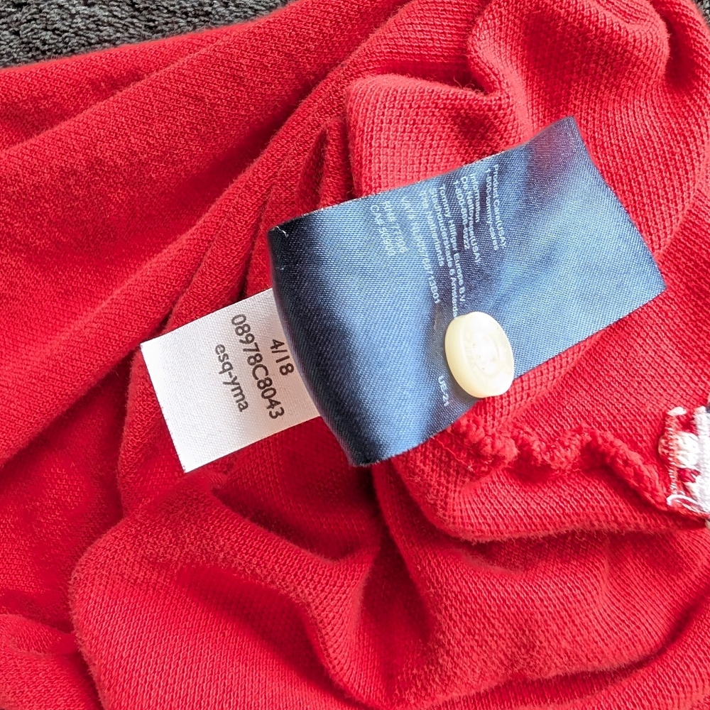 Vintage Style Tommy Hilfiger Denim Polo Embroidered Logo Red 90s Fashion Sz S image 10